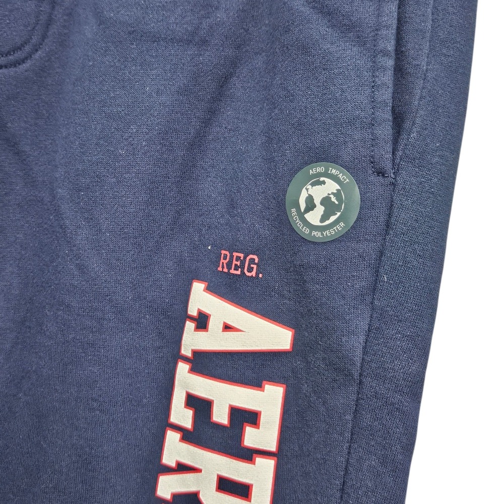 Aeropostale Classic Sweatpant Women Small Navy Blue Logo Graphic Fleece Joggers - Picture 6 of 11